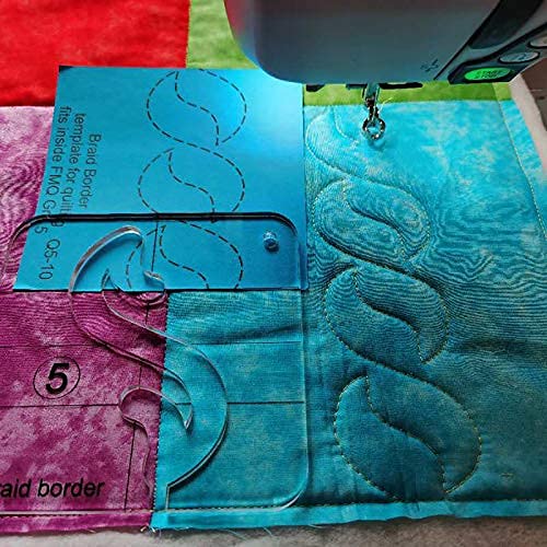 Braid Border Template for Quilting Fits Inside FMQ Grip 5 — image 1