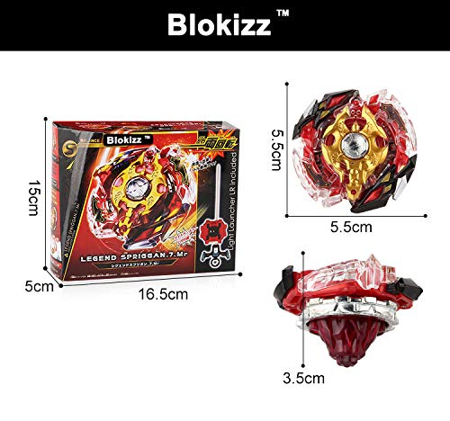 Bey Burst Evolution Battling Tops High Performance Starter Set with Launcher Grip Battle Set (2 Sets) (Red-2)