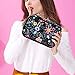 Travel Jewelry Organizer Case,Storage Bag Holder for Earrings,Necklace,Rings,Watch - Girl Portable Jewelry Case Black-flower