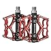 BONMIXC Flat Road Bike Pedals Sealed Bearing Bicycle Pedals 9/16 Aluminum Alloy BMX Bike Pedals Red