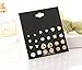 12 Pair Pack Sets Assorted Multiple Stud Earring Jewelry Set With Card For Women Girls (Gold)
