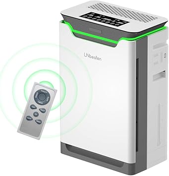 Amazon セール 4000円off Unbeaten 加湿空気清浄機 マイナスイオン発生器 花粉 ほこり タバコ 脱臭 ハウスダスト ペット Hepaフィルター くうきせいじょうき 35 40畳 4段風量設定 卓上 静音 省エネ 自動モード 高感度センサー 空気質可視化 タイマー チャイルド