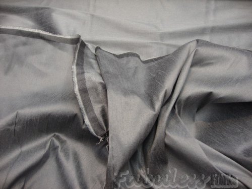 Steel Gray Shantung Dupioni Faux Silk Fabric Per Yard