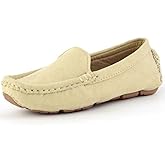 DADAWEN Toddler Little Kid Boys Girls Soft Suede Leather Slip On Penny Loafer Dress Shoes Moccasin Flat Boat Shoes Wedding Church Oxford