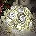 NYKKOLA 20 LED Battery Operated String Flower Rose Fairy Light Wedding Room Garden Christmass Decor (White)