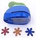TECH-P® Creative Life Size 1” Multi-Pattern Hand Press Album Cards Paper Craft Punch,Card Scrapbooking Engraving Kid Cut DIY Handmade Hole Puncher. (Snowflake)