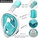 HELLOYEE Full Face Snorkel Mask for Adults Kids Panoramic View Snorkeling Mask Free Breathing Anti-Fog Anti-Leak Design with Detachable Camera Mount
