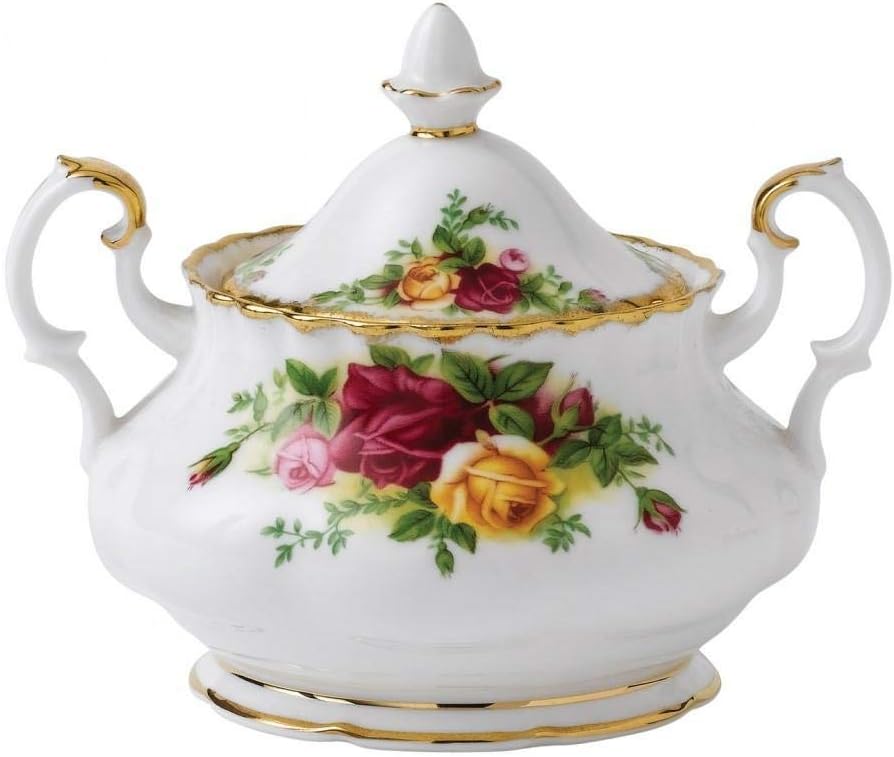 Old Country Roses ROYAL ALBERT COVD SUGAR BOWL 2 HANDLED TEA SIZE- BNIB - UK MADE *