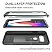 LG V20 Case, YOUMAKER Full-Body Rugged Belt Clip Holster Case with Built-in Screen Protector for LG V20 (2016 Release), Black/Black