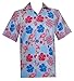 Hawaiian Shirts Mens Flamingo Leaf Print Beach Aloha Party Grey XL