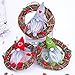 Monoche Decorative Christmas Rattan Circle Pendant Rattan Wreath Pendant Decorations Perfect for Xmas Tree Home Ornaments Decor with Strings 3PCSthumb 3