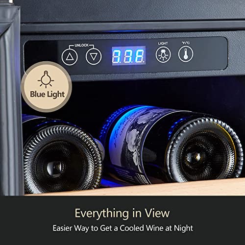 Karcassin 24 Inch Wine Cooler Refrigerator, 46 Bottle Builtin