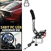 14Bit Universal USB Handbrake with Clamp,PC Windows Only Upgrade New Professional Gaming Peripherals for SIM Racing…