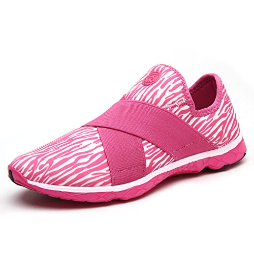 Aleader Women's Slip On Water Hiking Shoes Red 10 D(M) US