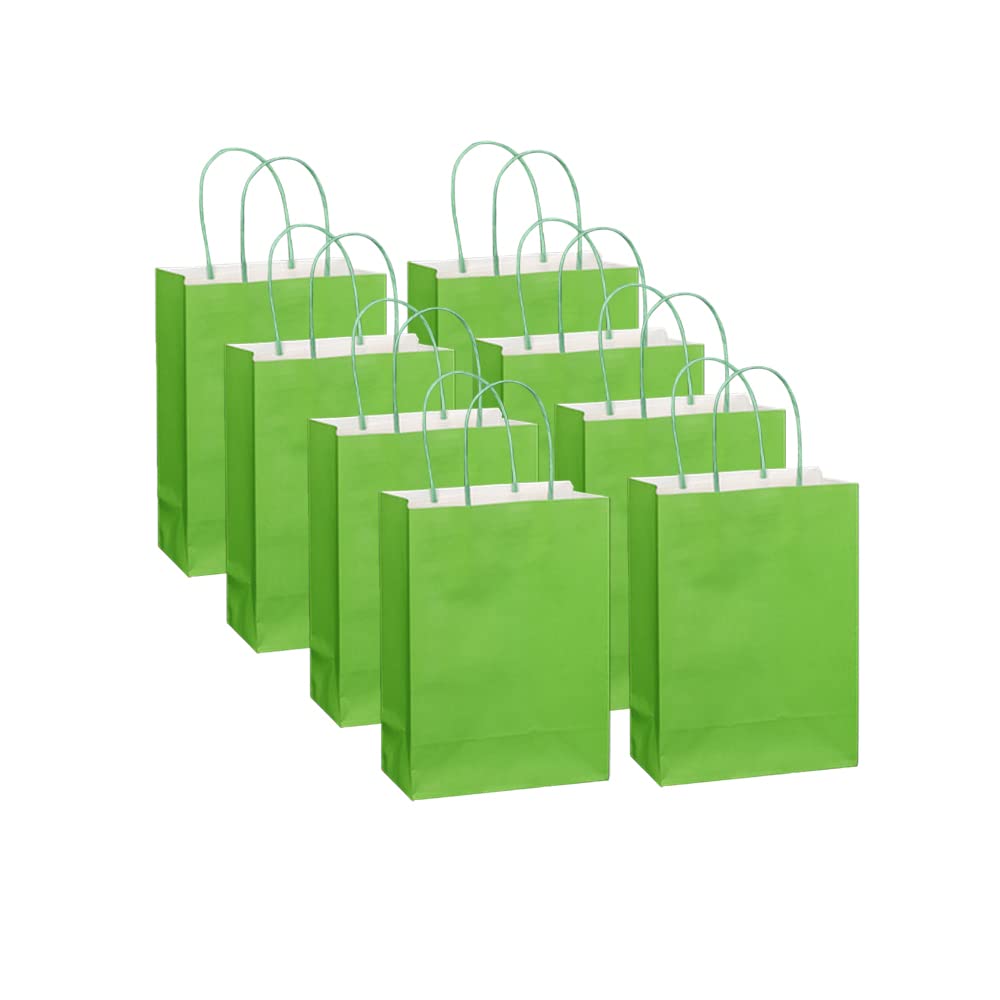 SZJIAHTM 24 Pack Kraft Paper Shopping Gift Bags with Handles, Simple Paper Gift Bag, Shopping Bags, Merchandise Bags, Gift Wrap Bags, Candy Box with Handle Wedding Birthday Gift Package