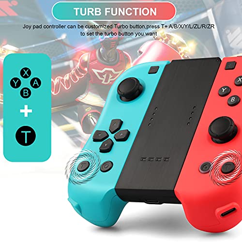 Switch JoyCon Controller, PomisGam JoyPad Controller Compatible for Nintendo Switch Joy Con