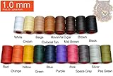 1.0mm Ritza Tiger Thread - Waxed Polyester Braided Thread for Hand Sewing Leather (Mini Spool 25 Meters) …(Havana Cigar (Mini Spool)) …