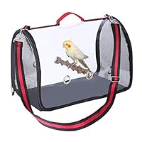 TeDUnaxxme Bird Travel Bag Pet Bird Parrot Carrier Transparent Breathable Travel Cage Tote Bag Portable