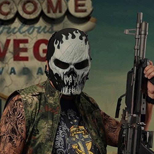 image for WalkingMan Skull Airsoft Wire Masks Full Face - Paintball Mask Metal M
