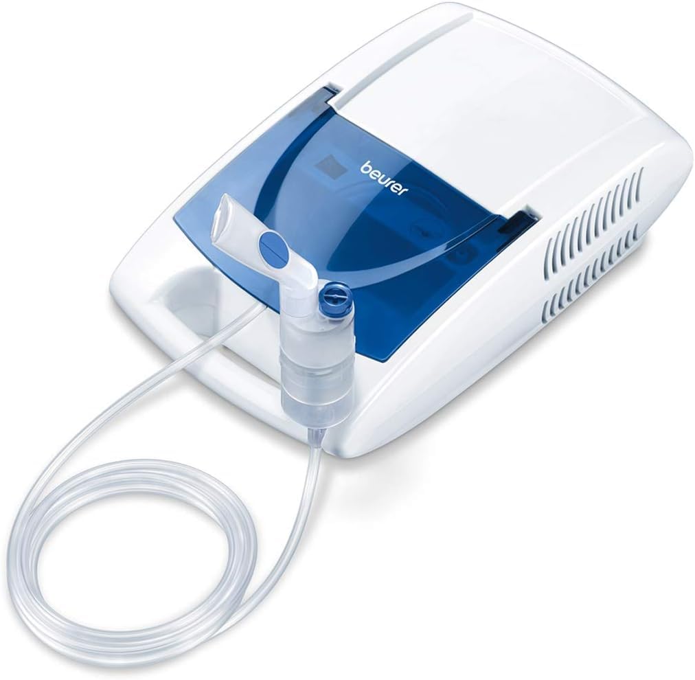 Beurer IH21 Home-Use Nebuliser, Electric Inhaler for Nebulising Liquid Medication for Colds, Asthma and Respiratory Diseases, Compressed Air Technology, Nebulisation Capacity (> 0.20 ml/min)