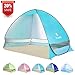 BATTOP Pop Up Beach Tent Camping Sun Shelter Outdoor Automatic Cabana 2-3 Person Fishing Anti UV Beach Tent Beach Shelter, Sets up in Seconds (LightBlue)