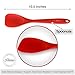 6 Piece Premium Silicone Kitchen Cooking Utensils - 600ºF Heat Resistant - Professional Spatulas, Turners, Scrapers... Set - Hygienic, Durable, Flexible, Non-Stick | Premium Home Quality (red)