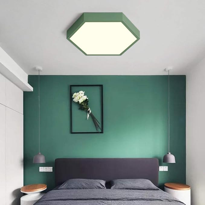 Luz de techo llevada, luz de techo Lámpara de techo hexagonal del color