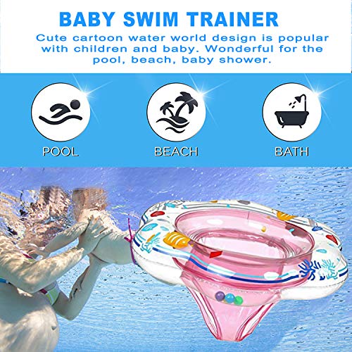 image for MAXSASI Baby Swimming Pool Floats with Double Airbags Safety Seat, Inf