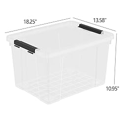 Ucake 40 Quart Large Plastic Storage Bins with
