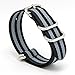 CIVO Heavy Duty G10 Zulu Military Watch Bands NATO Premium Ballistic Nylon Watch Strap 5 White Rings with Stainless Steel Buckle 20mm 22mm 24mm … (black smoke grey bond, 22mm)