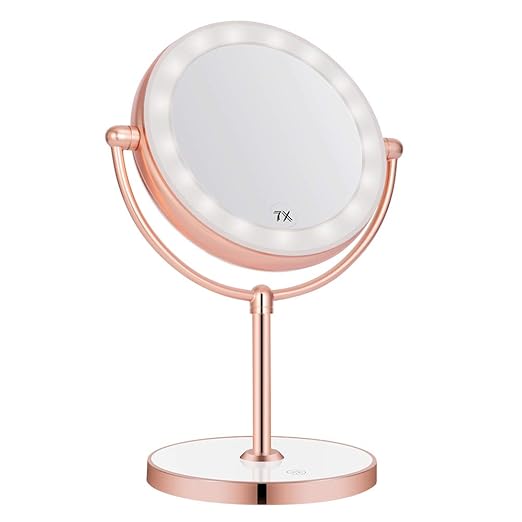 Vanity Mirror with LED lights,Natural Lighted Cosmetic Mirror with 7X