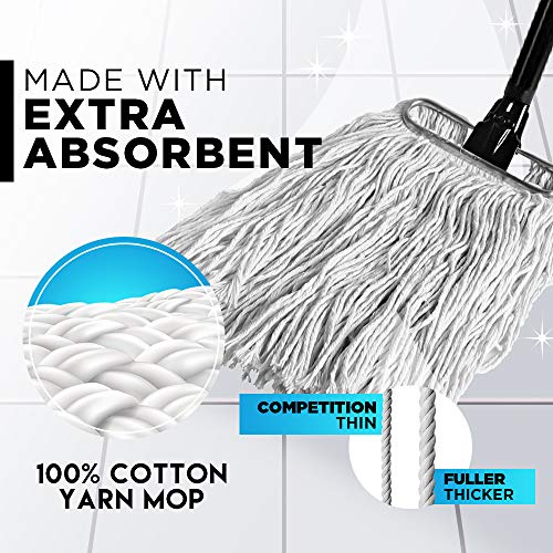 Fuller Brush Wet Mop Absorbent & Professional Quality Cotton Yarn