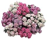 100 pcs mini Rose mixed Pink color Mulberry Paper Flower 10 mm scrapbooking wedding doll house supplies card, Products From Thailand By...RATREE SHOP.