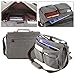 415niki4 OXA Military Satchel Messenger Bag - Vintage Canvas Shoulder Bag for 15.6 Inch Laptop (Brown/Grey)
