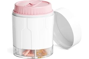 WINDTRACE Extra Large Pill Organizer, Moisture-Proof Jumbo Pill Dispenser with 7 Large Compartments, Travel-Friendly Supplement Organizer Bottle to Hold Monthly Vitamin or Medication Storage