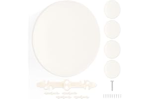 5 Pack Ceiling Cover Plate, White Plastic Round Blank Cover Plate- Fits 3-1/2" to 4" Ceiling/Wall CP3540 Circle Electrical Bo