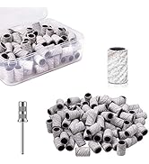 TOEDO 100Pcs Sanding Bands, 240 Grit Professional Nail Manicure Electric File Sand Piece Set with...