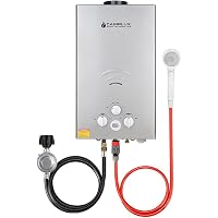 Tankless Water Heater, Camplux 2.64 GPM Outdoor Propane Gas Water Heater  for Camping, BW264, White - Amazon.com