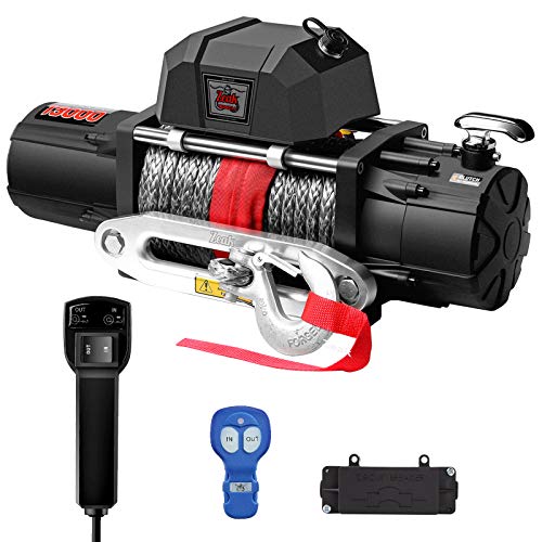 ZEAK 13000 lb. Premium Electric Winch 12V Waterproof Synthetic Rope