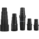 Vacuum Hose Adapter &amp; Pool Vacuum Hose Adapter 7-Piece Reducer Kit | Pool vacuum adapter and vacuum adapter for Shark, Miele, Shop Vac; reduces 35mm/38mm/42mm to 32mm for 1-1/4 and 1-1/2 in hose