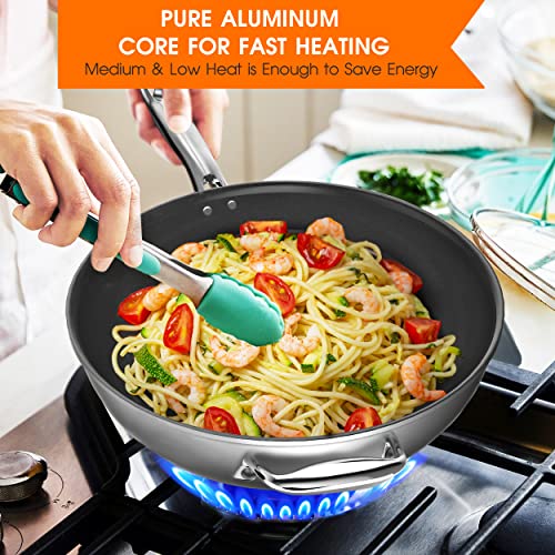 Stainless Steel Pots and Pans Set, imarku Nonstick 3Ply Clad Kitchen