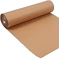 SMART&CASUAL 17.8"×1,800"(150') Brown Kraft Wrapping Paper for Craft Gift Bulletin Board Banner Bouquet Flower Table Covering Packing Shipping Moving 70GSM 50LB