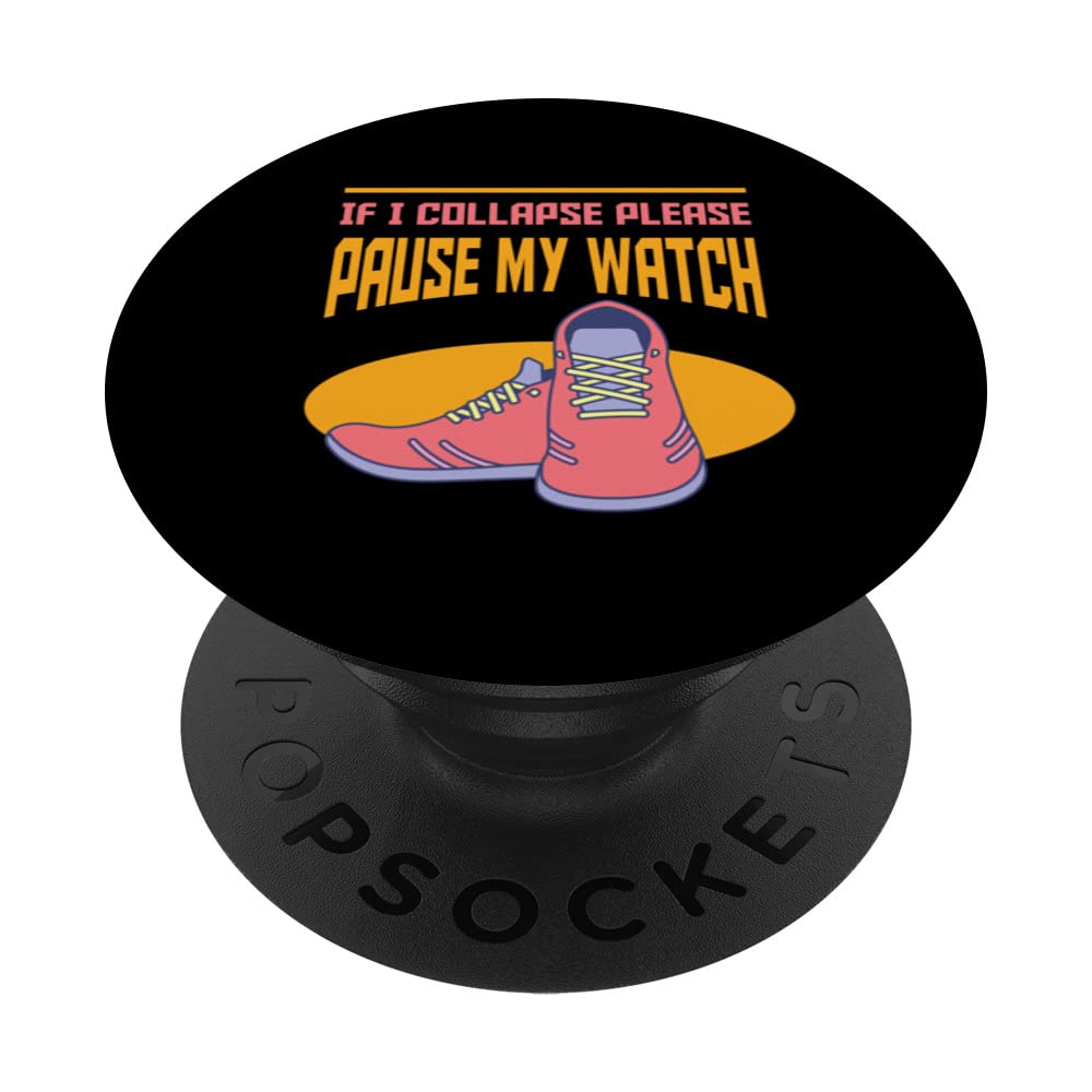 Funny Vintage Marathon Running and Cross Country Runner PopSockets Swappable PopGrip