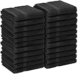 Utopia Towels Black Salon Towels, (Not Bleach Proof, 16 x 27 Inches) Highly Absorbent Towels for Hand, Gym, Beauty, Hair, Spa, and Home Hair Care, (Pack of 24)