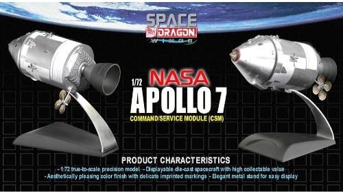 Space Dragon Wings 1/72 NASA Apollo 7 CSM (command ship machinery Ship) (painted die-cast model finished product)