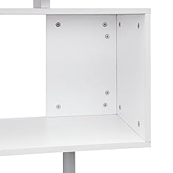 HOMCOM 55" 360° Rotating Corner Computer Desk