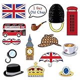 Beistle British Photo Fun Signs, 5-11.5, Multicolor (3-pack)
