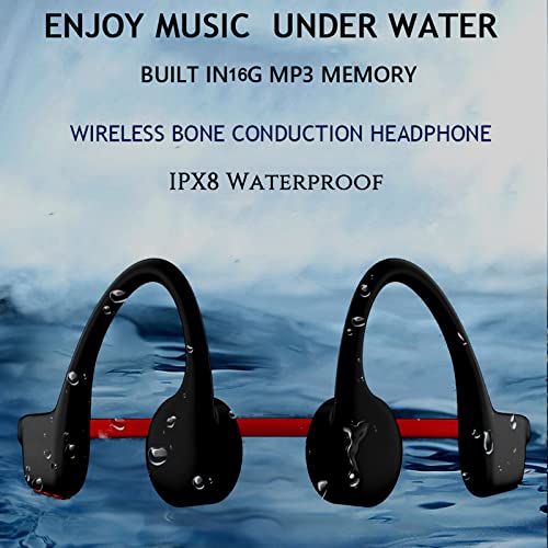 Waterproof Bone Conduction Bluetooth Headphones Ultralight Swimming