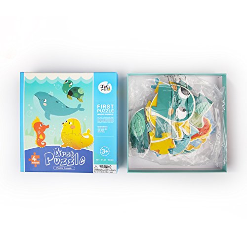 Jar Melo First Puzzle - Marine Animals (4 in 1) , 18 Pieces; Jigsaw Floor Puzzle; Large Puzzles for Kids - Baby Puzzles - Kids Puzzles Age 2, 3,4,5 - Thumbnail 4