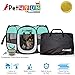 PicassoTiles PET4FUN PN935 Portable Pet Puppy Dog Cat Playpen Crates Kennel w/Water Resistant 600D Oxford, 210D Nylon, Carrying Bag, Collapsible Bowl, Removable Mesh Cover 2 Sizes